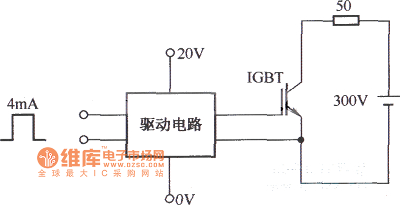 测试EXB850输入、输出波形的电路图