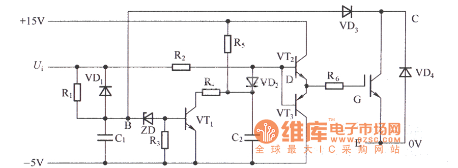 增加软关断技术的驱动电路图