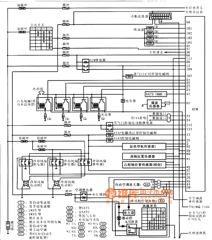 东风日产天赖QR型轿车发动机控制电路图1