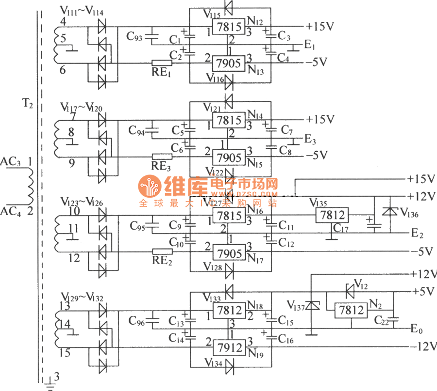 DZW75-48/50(50II)辅助电源电原理电路图