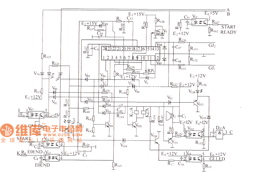 DZW75-48/50(50II)启动控制电路图