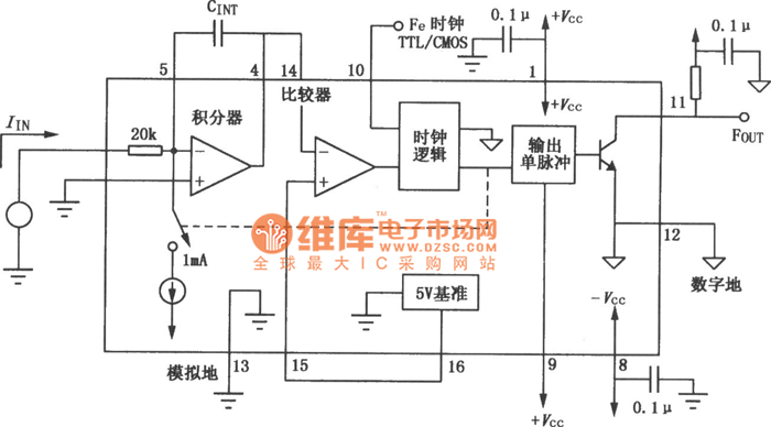 VFC100同步电压／频率转换器电路图