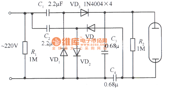 倍压整流电子镇流器电路图