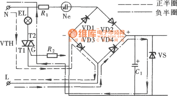 由NE555、CD4013组成的工业用触摸式电子开关电路