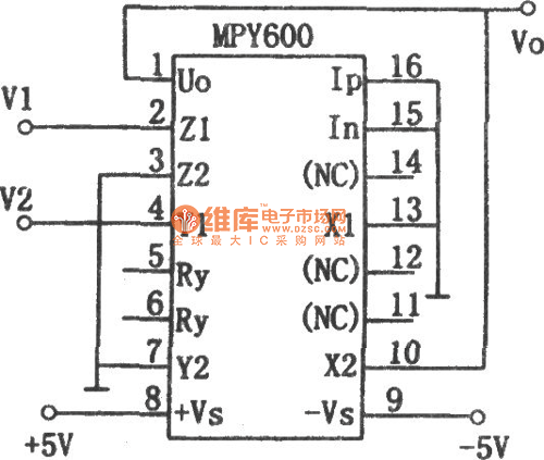 除法电路2(MPY600)电路图