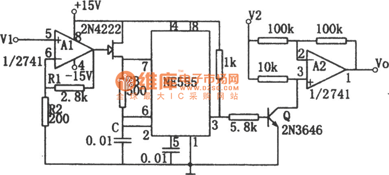 用NE555构成的除法电路电路图