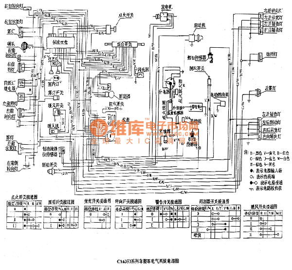 一汽佳宝CA6350系列车整车电气系统电路图