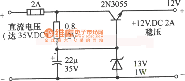 稳压器简单电路之二电路图