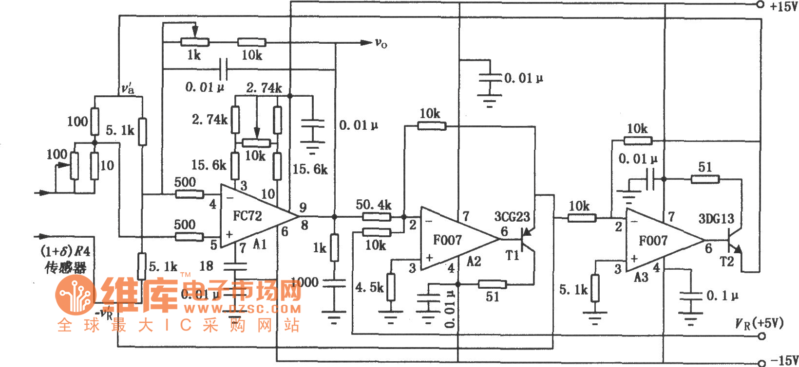 F007组成的高线性放大电路图