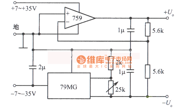 双跟踪稳压电源电路图