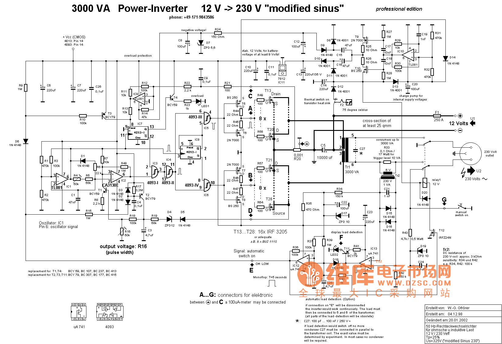 3000VA UPS电源电路图