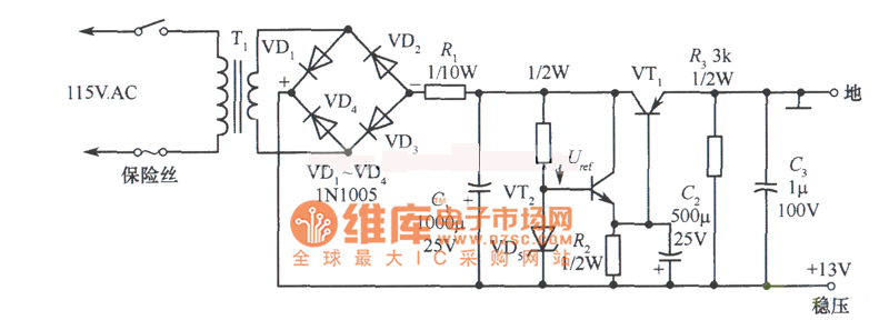 稳压电源电路图