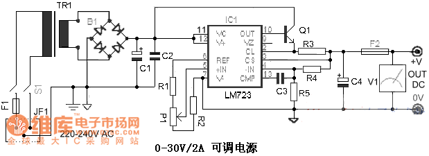 0-30V/2A电源的制作电路图
