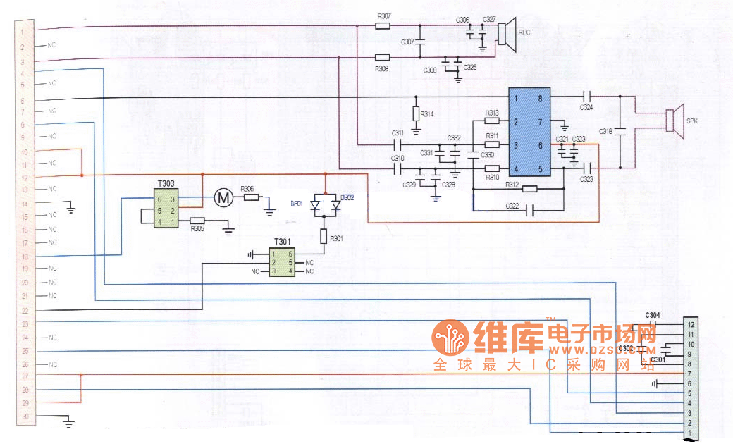 迪比特3269型手机排线电路原理图