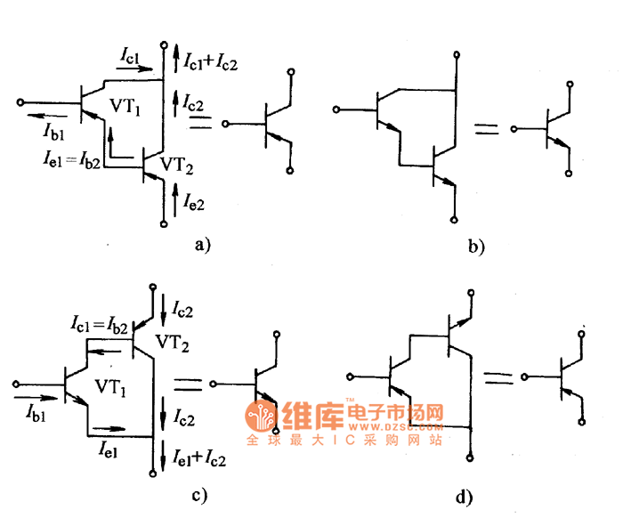 四种复合管的连接方式电路图