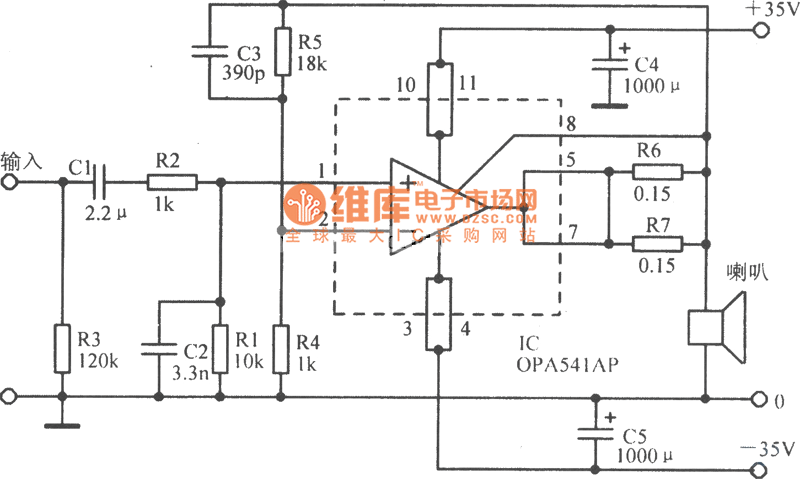 OPA541基本应用电路图