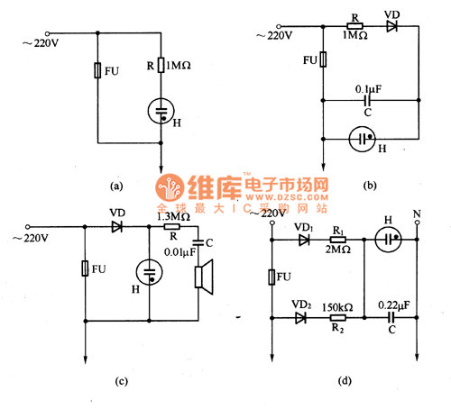 保险丝熔断指示电路
