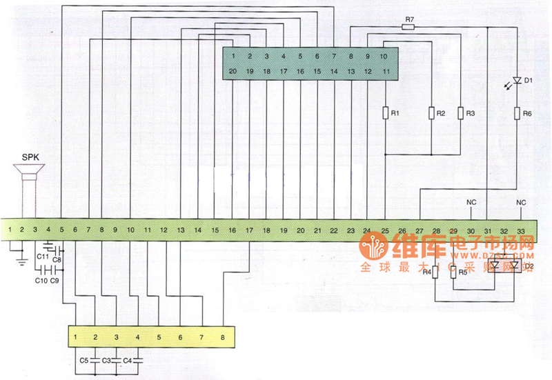京瓷KZ820型手机排线电路原理图