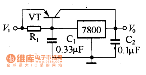 三极管扩展输出电流电路