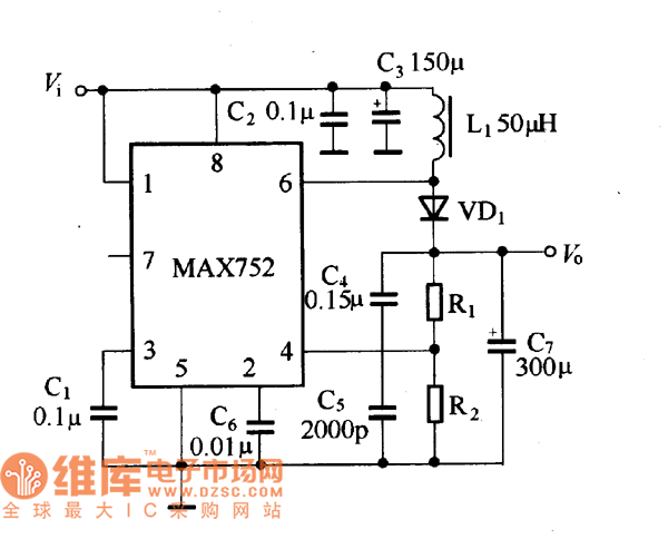 MAX752应用电路图