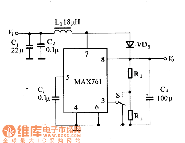 MAX761应用电路图