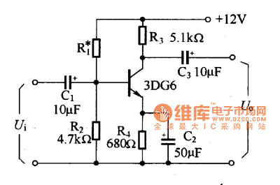 藕合共发射极放大电路图