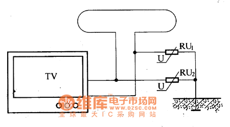 电视机防雷保护电路图