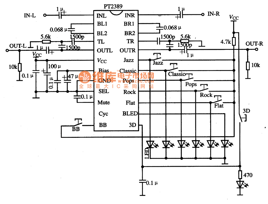 pt4501c应用电路图图片