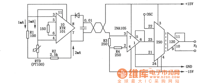 高远距离测温电路图