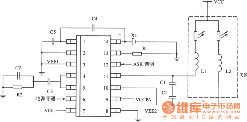 ASK 320～290MHz发射器电路图