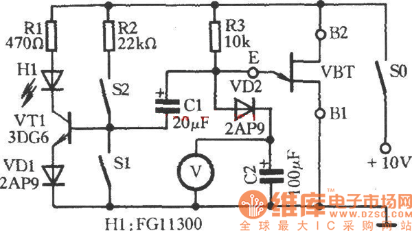 单结晶体管工作性能速测电路图