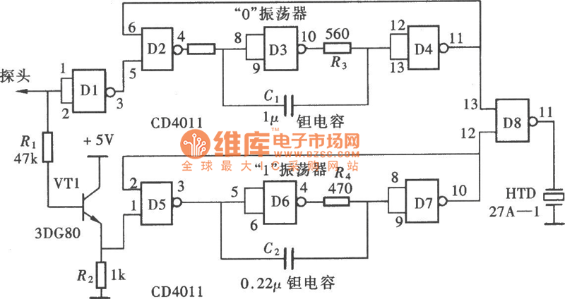 发声型逻辑笔电路图