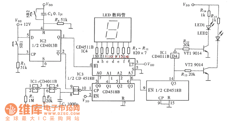 一位随机数发生器电路图