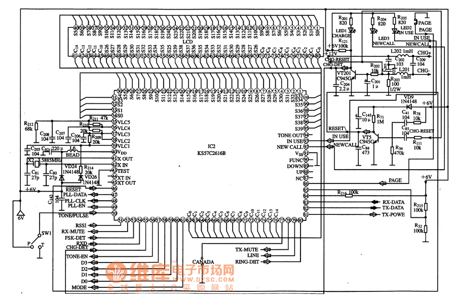 K5S7C2616B集成电路的典型应用电路图