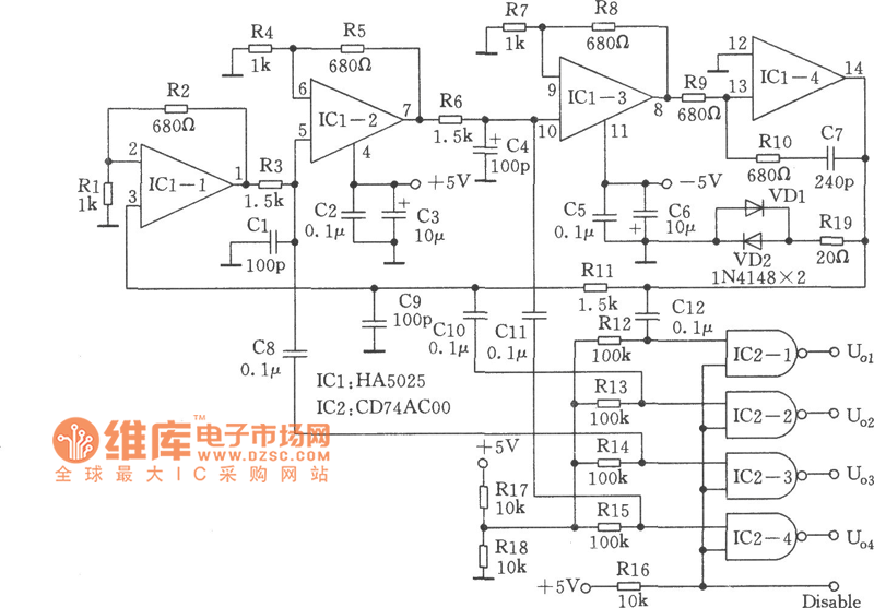 正弦波型振荡器电路图