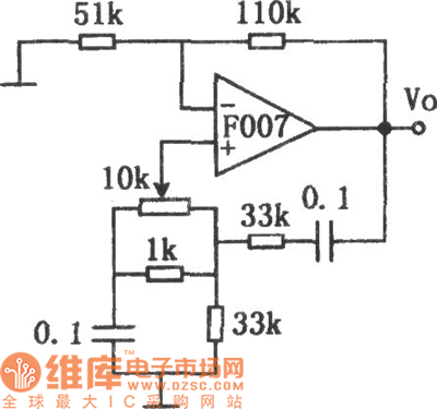 F007构成的低成本文氏振荡器电路图