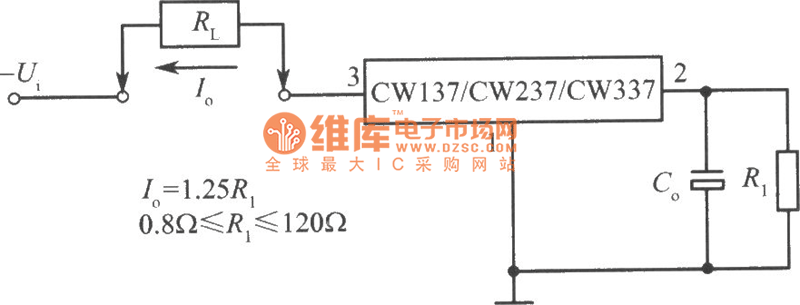 CW137／CW237／CW337构成的恒流源电路图
