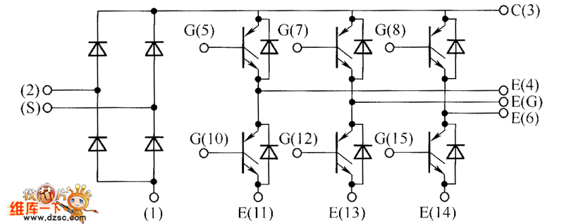 场效应晶体管STG3P2M10N60B内部电路图