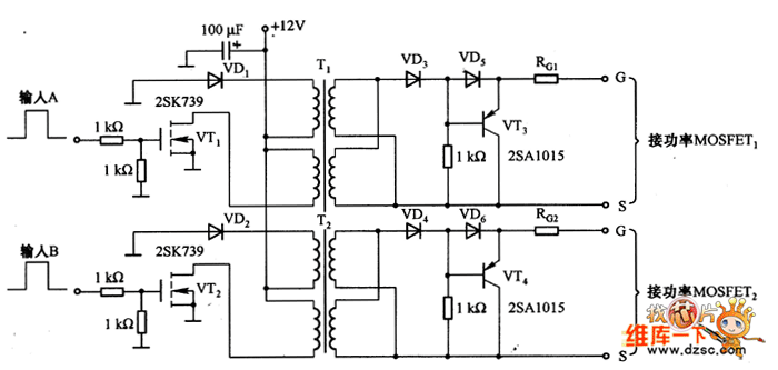 功率MOSFET隔离型栅极驱动电路图