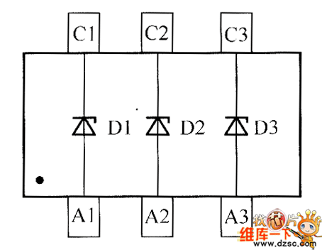 晶体二极管DDZX9689TTS内部电路图