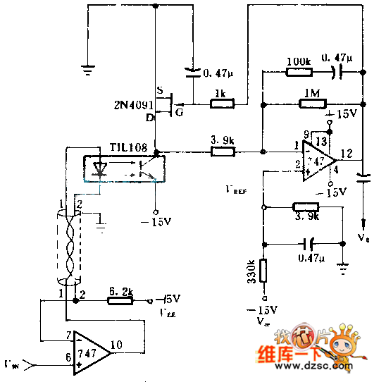 具有增益补偿的隔离电路图