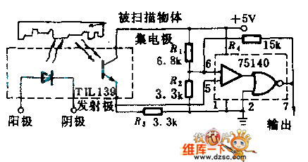 用作扫描器的光电隔离电路图