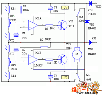 太阳能自动跟踪控制器电路图