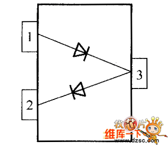 晶体二极管STDD15-05W内部电路图