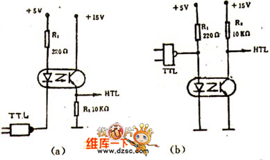 光电耦合器电平转换电路图