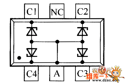 晶体二极管QZX363C15内部电路图