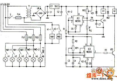 室外灯光自动控制电路原理图