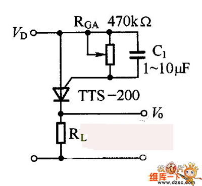 TTS-200系列温控晶体闸管基本应用电路图