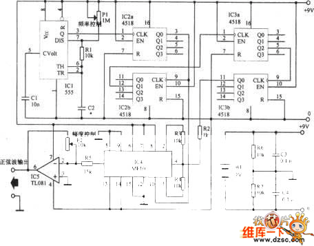 简单稳定的正弦波发生器电路图