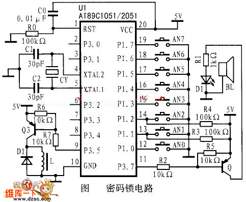 密码锁电路图